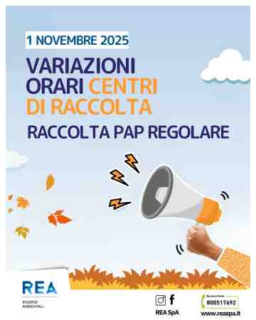 Raccolta differenziata: sabato 1 novembre servizio regolare, chiusi i centri di raccolta