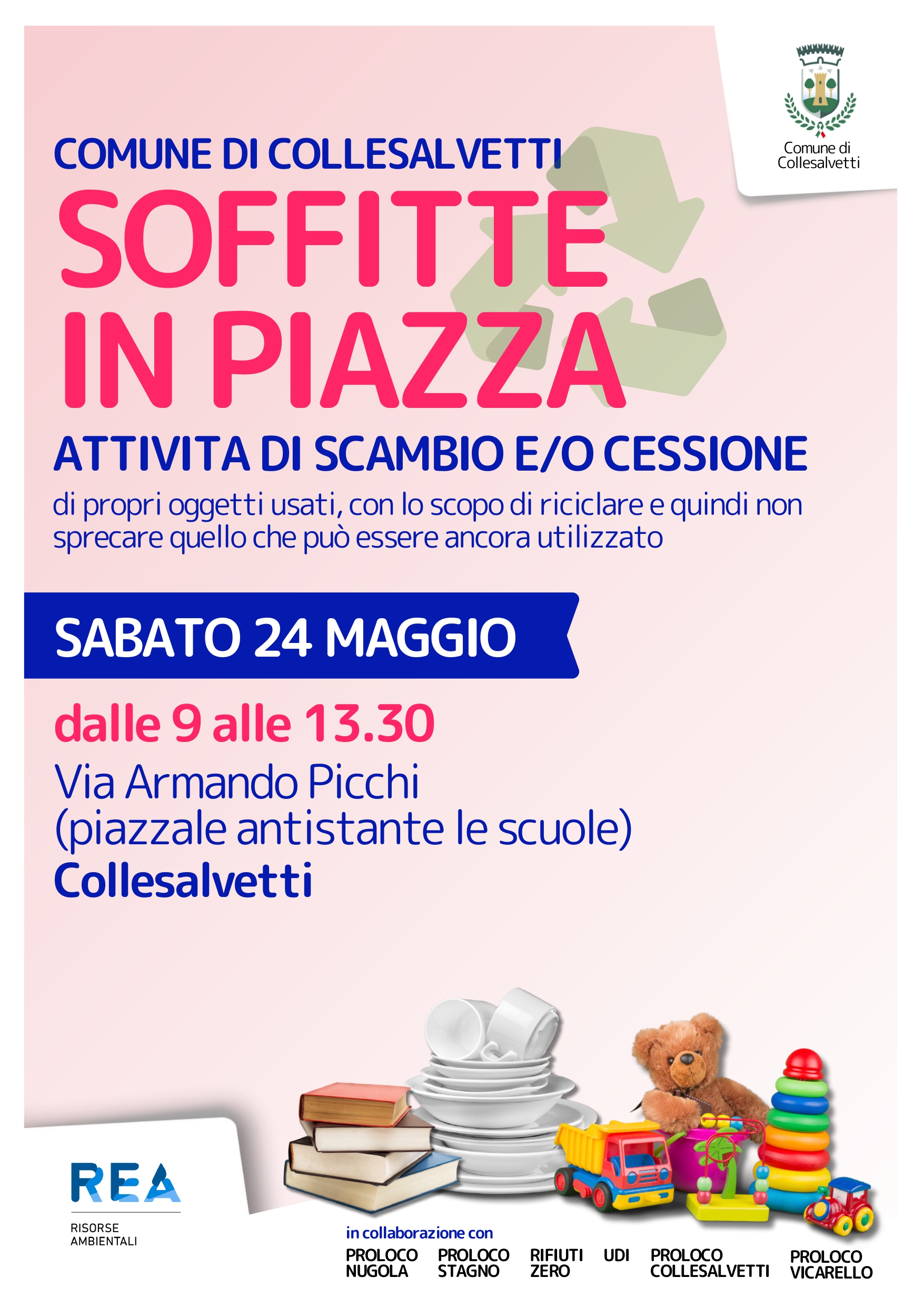 Soffitte in piazza: a Collesalvetti, liniziativa per il riuso degli oggetti non pi utilizzati