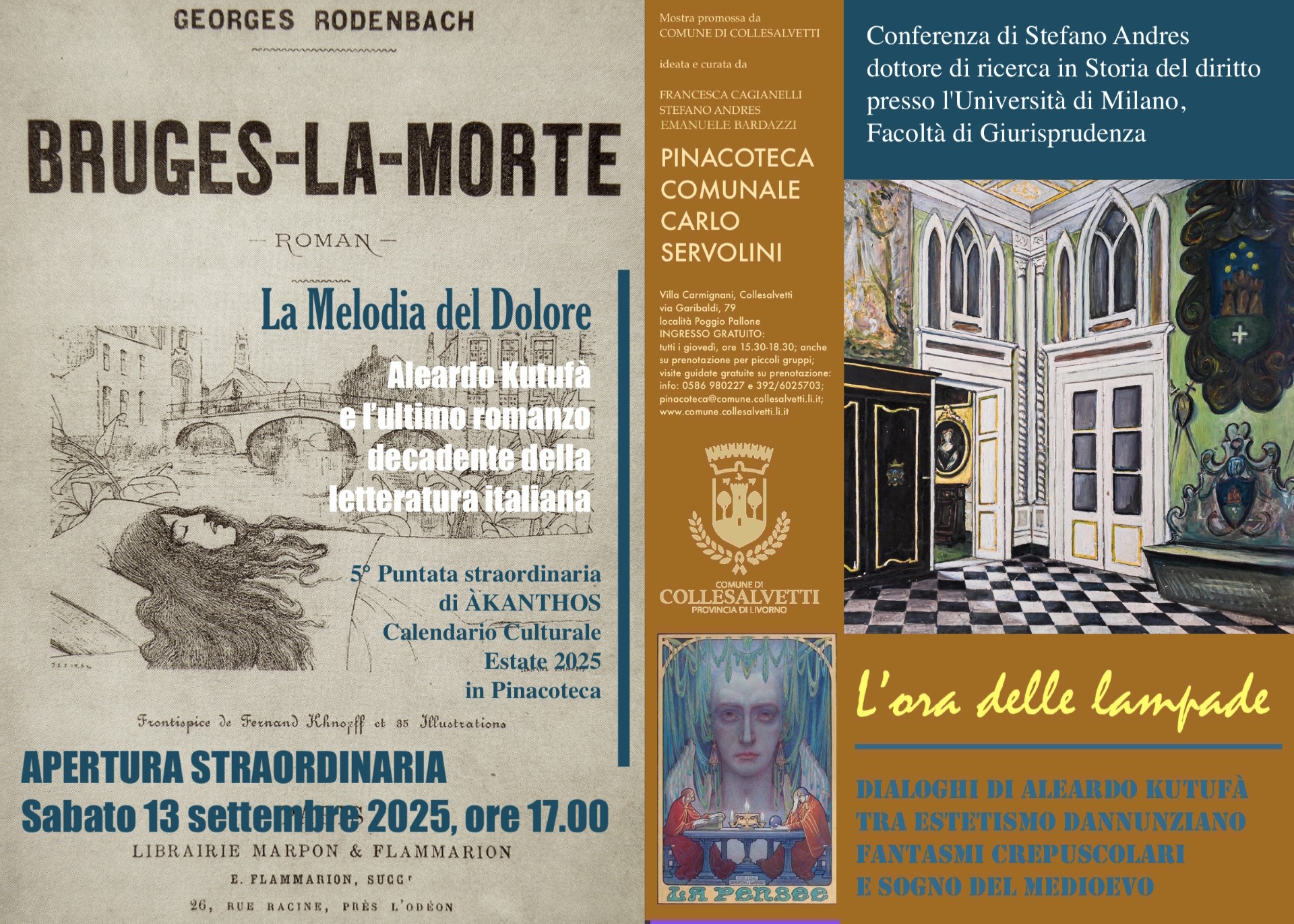 Pinacoteca comunale Servolini: sabato 13 settembre la 5 puntata del calendario culturale