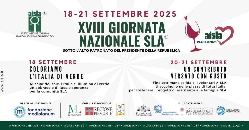 XVIII Giornata Nazionale SLA: coloriamo l\'Italia di verde!