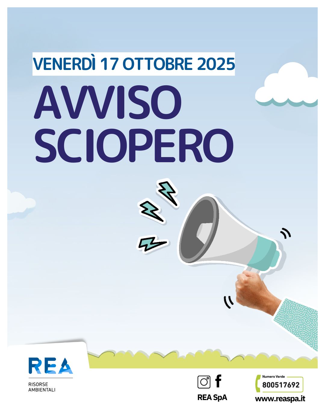 Rea S.p.A.: venerdì 17 ottobre sciopero del personale