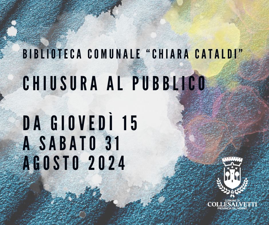 Chiusura estiva della Biblioteca Comunale \